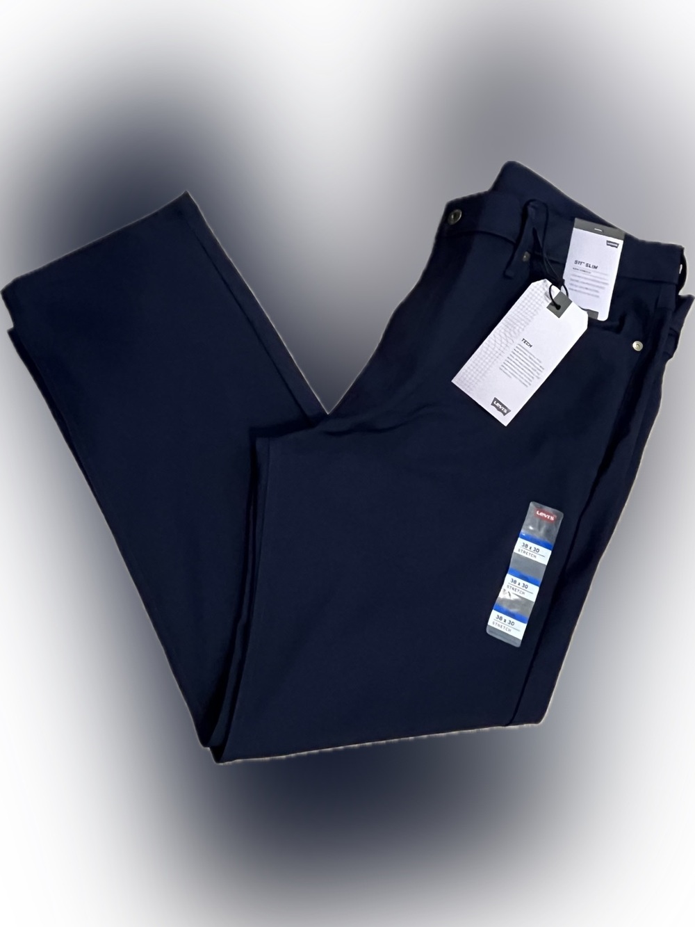 Levi's 511 Slim Tech Pants Navy Blue 38x30 Stretch
